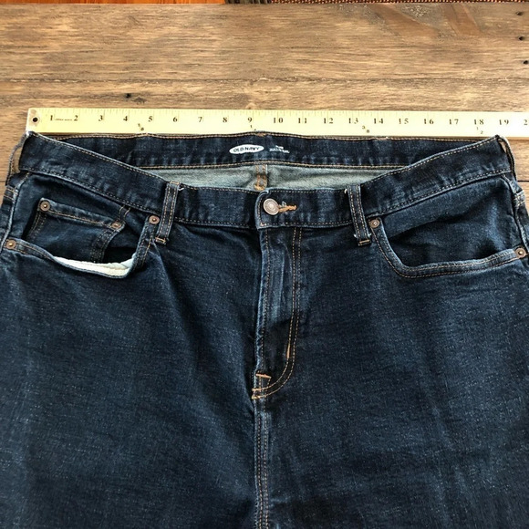 Old Navy Mens 38 X 30 Slim Built In Flex Dark Wash Jeans Denim Casual Pants - Picture 3 of 6